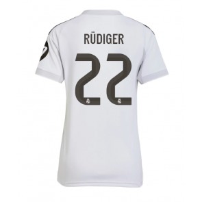 Lacne Ženy Futbalové dres Real Madrid Antonio Rudiger #22 2025-26 Krátky Rukáv - Domáci
